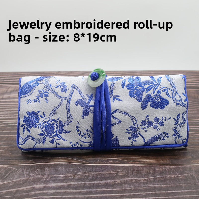 Embroidered Jewelry Storage Bag