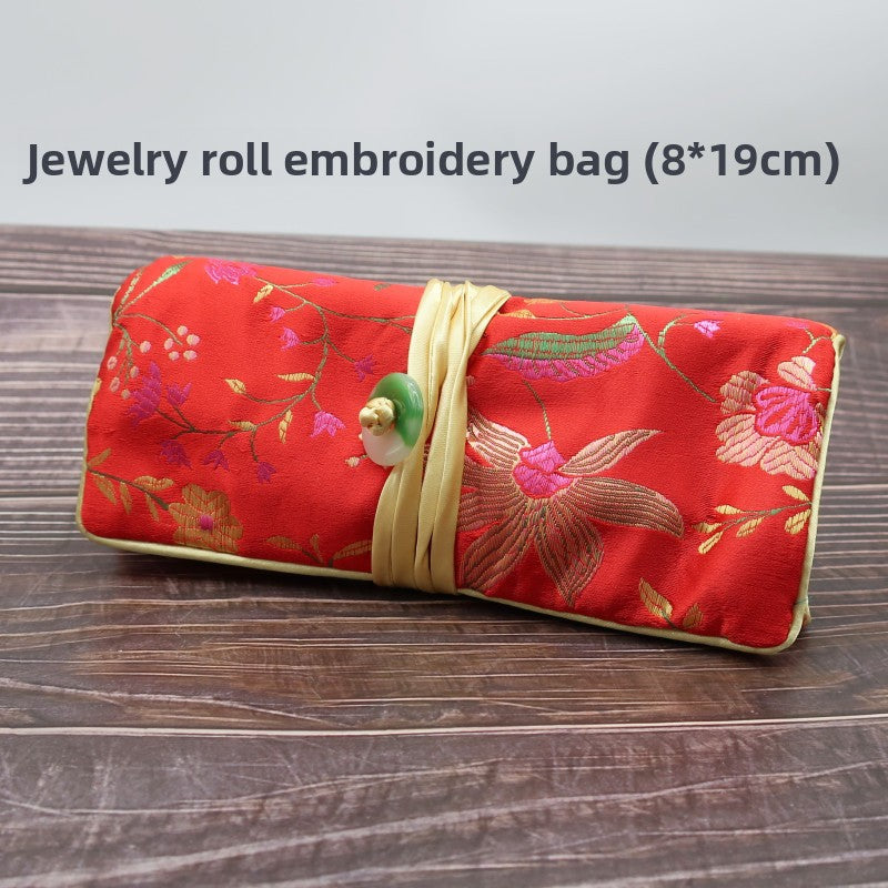 Embroidered Jewelry Storage Bag