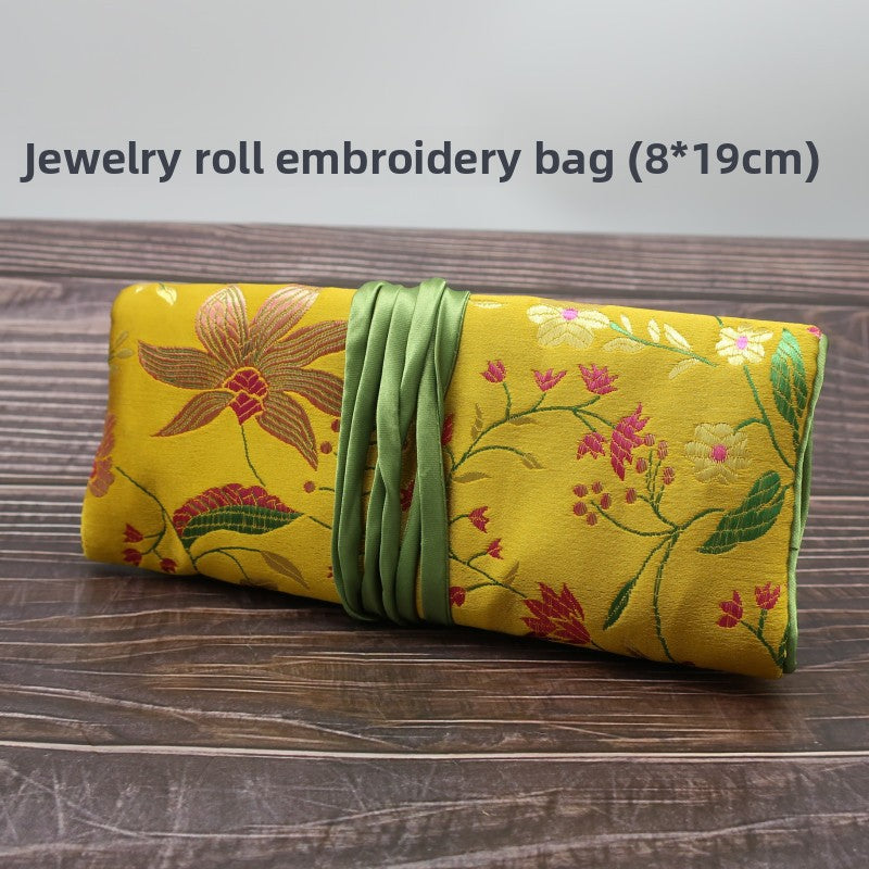 Embroidered Jewelry Storage Bag