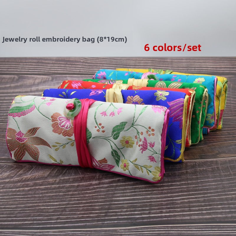 Embroidered Jewelry Storage Bag