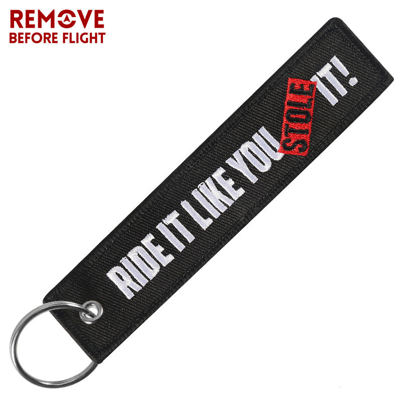 Embroidered Keychain with Custom Text