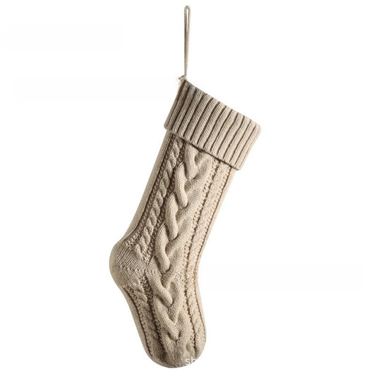 Embroidered Knit Christmas Stocking