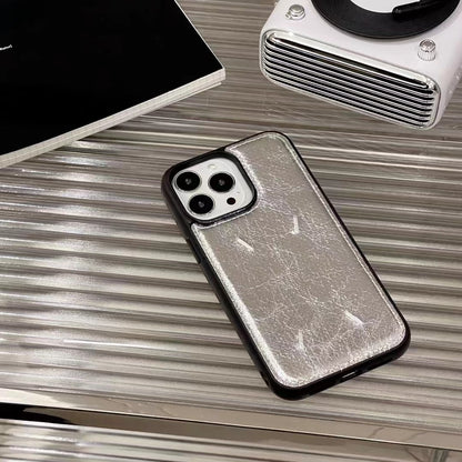 Embroidered Leather Phone Case for Apple iPhone