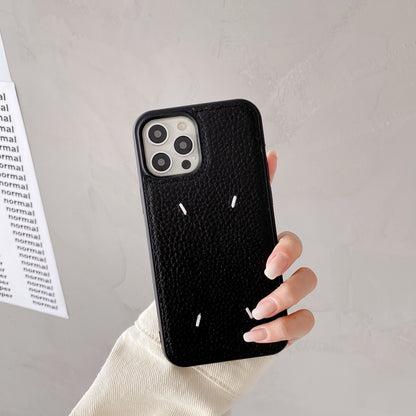 Embroidered Leather Phone Case for Apple iPhone
