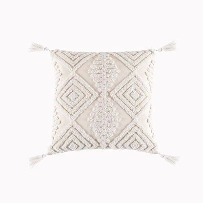 Embroidered leaves pillow case