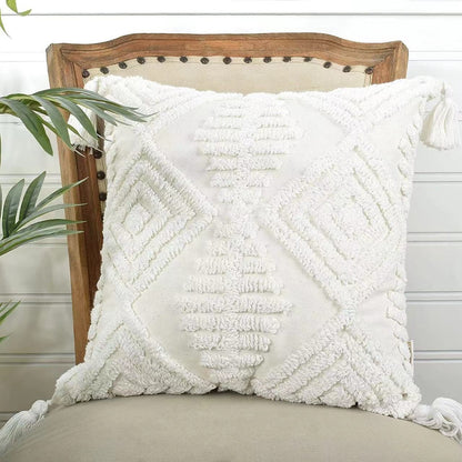 Embroidered leaves pillow case