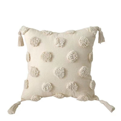 Embroidered leaves pillow case