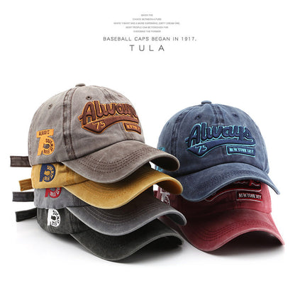 Embroidered Letter Adjustable Baseball Cap