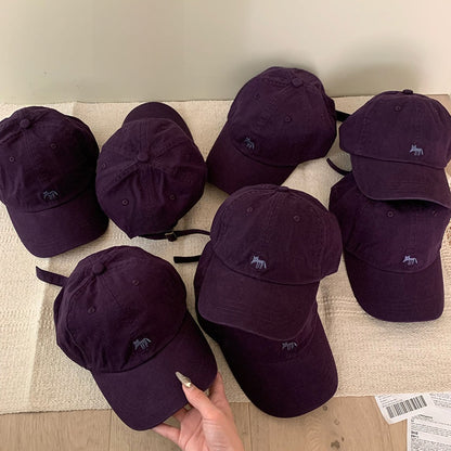 Embroidered little fox baseball cap