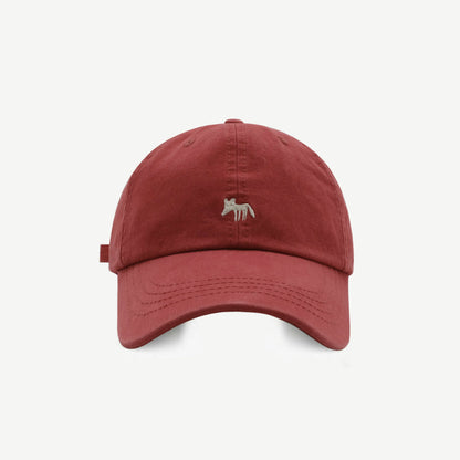 Embroidered little fox baseball cap