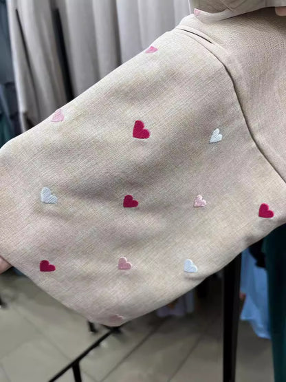 Embroidered Long Cardigan Dress