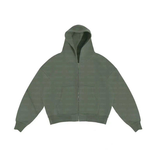 Embroidered loose hooded sweatshirt