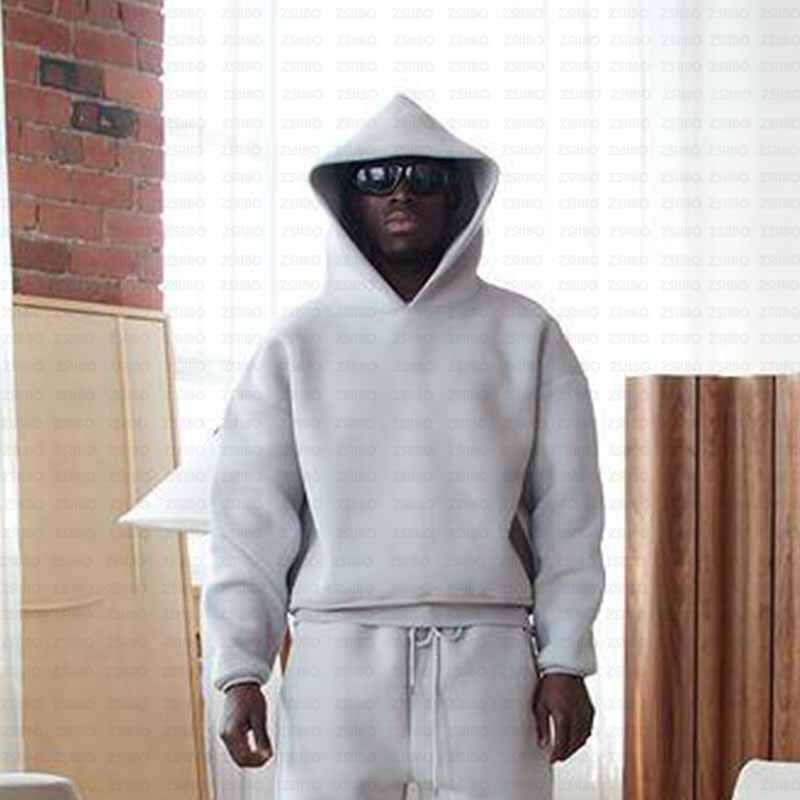 Embroidered loose hooded sweatshirt