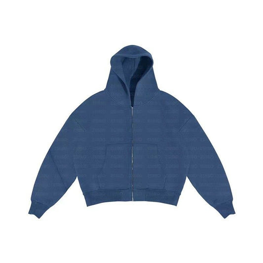 Embroidered loose hooded sweatshirt