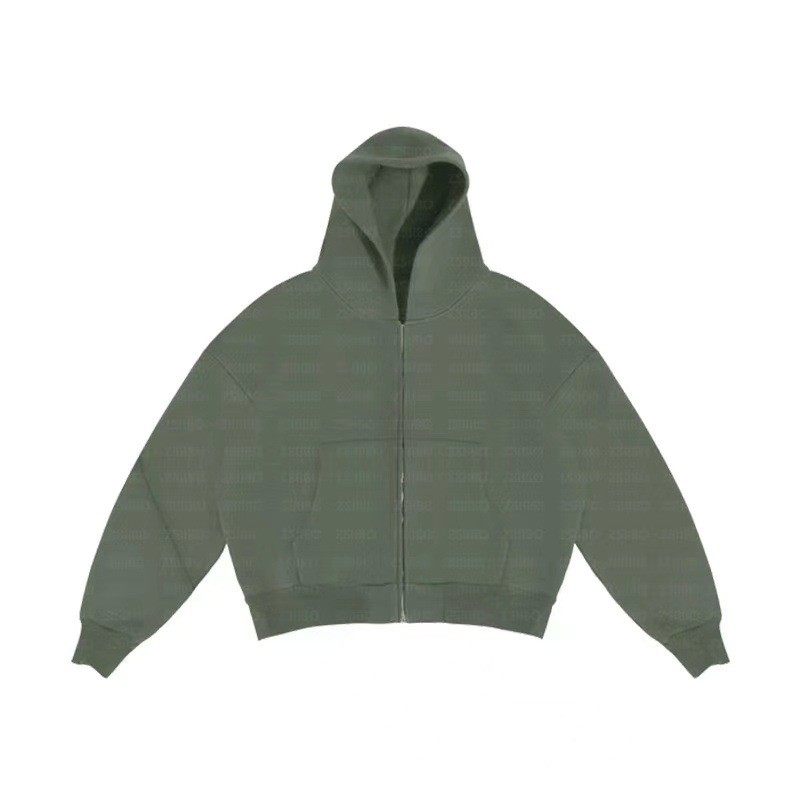 Embroidered loose hooded sweatshirt
