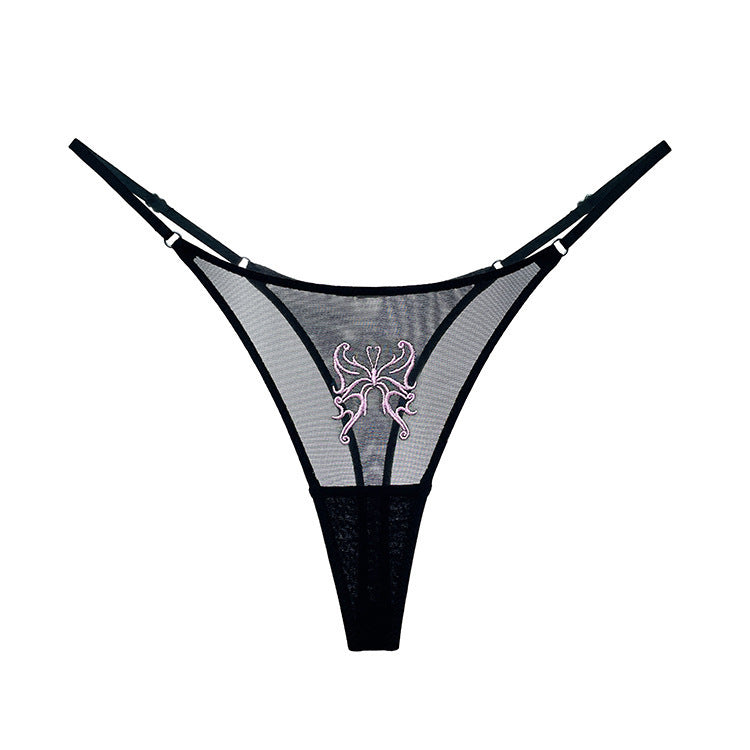 Embroidered Mesh T-Pants