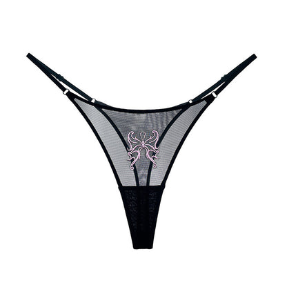Embroidered Mesh T-Pants
