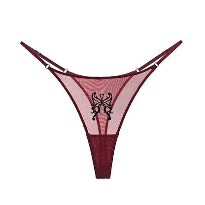 Embroidered Mesh T-Pants