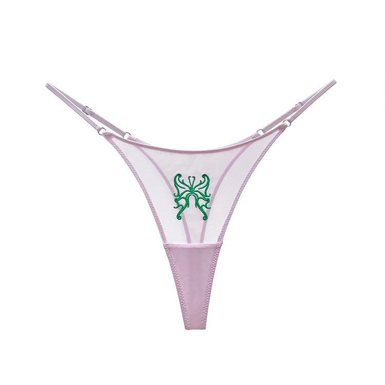 Embroidered Mesh T-Pants