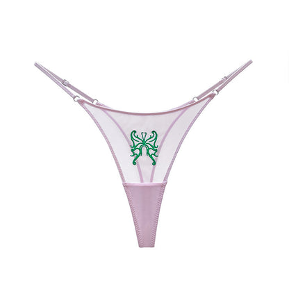 Embroidered Mesh T-Pants