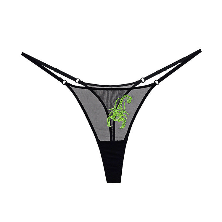 Embroidered Mesh T-Pants