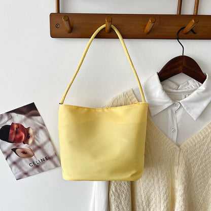 Embroidered Nylon Shoulder Bag