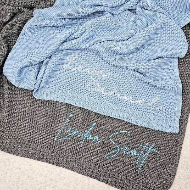 Embroidered Personalized Baby Blanket