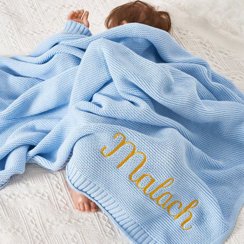 Embroidered Personalized Baby Blanket