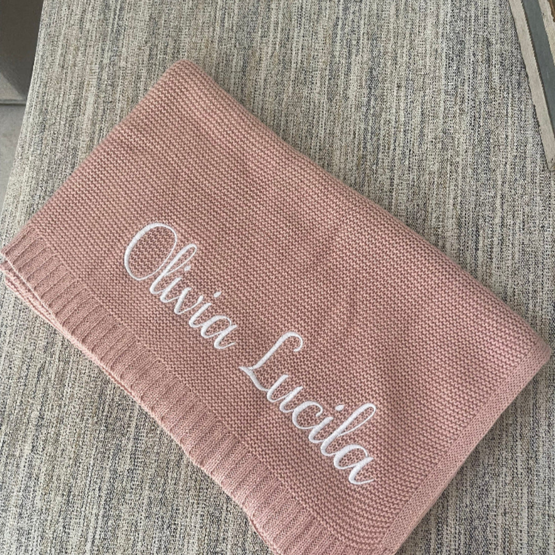 Embroidered Personalized Baby Blanket