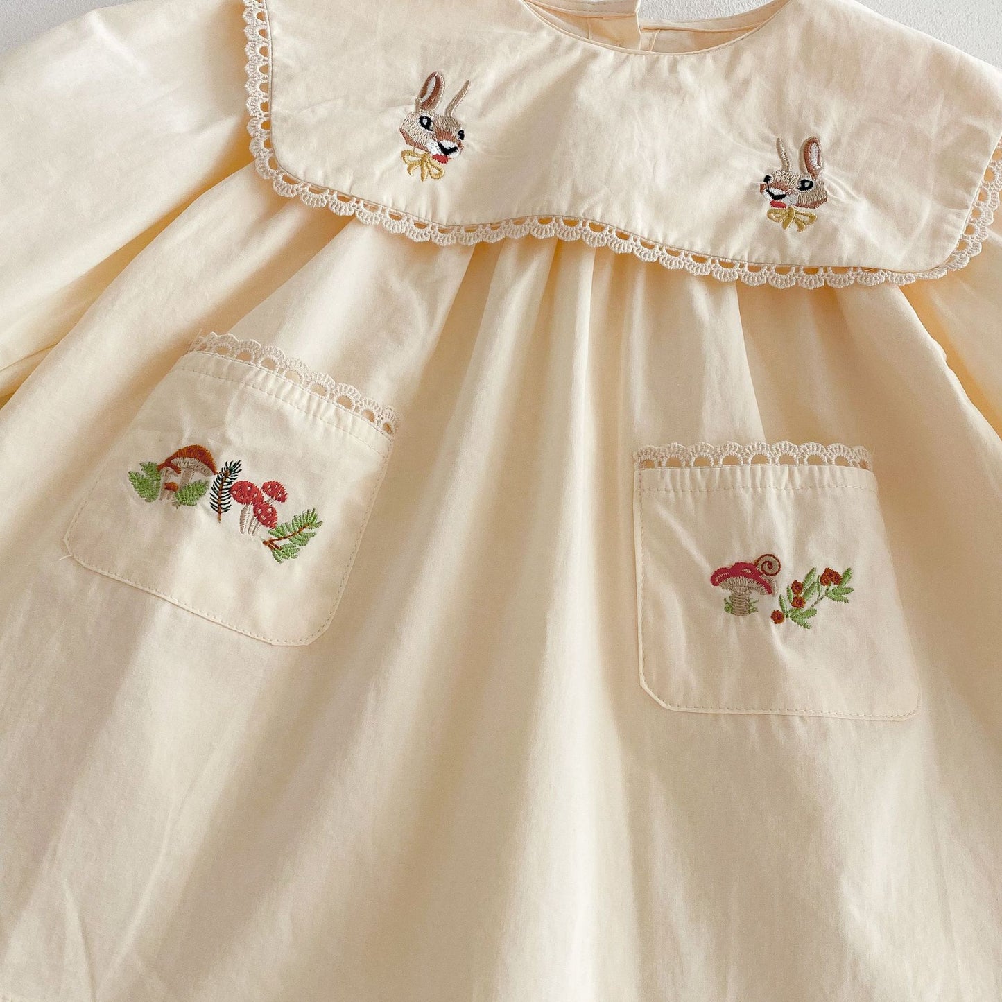 Embroidered Rabbit Childrens Dress