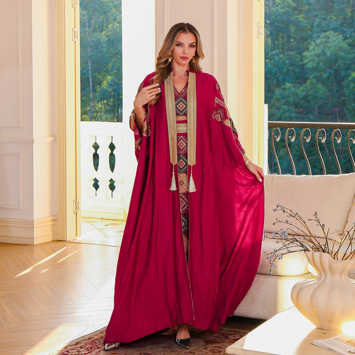 Embroidered robe
