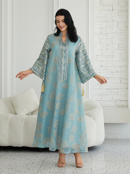 Embroidered sequin robe