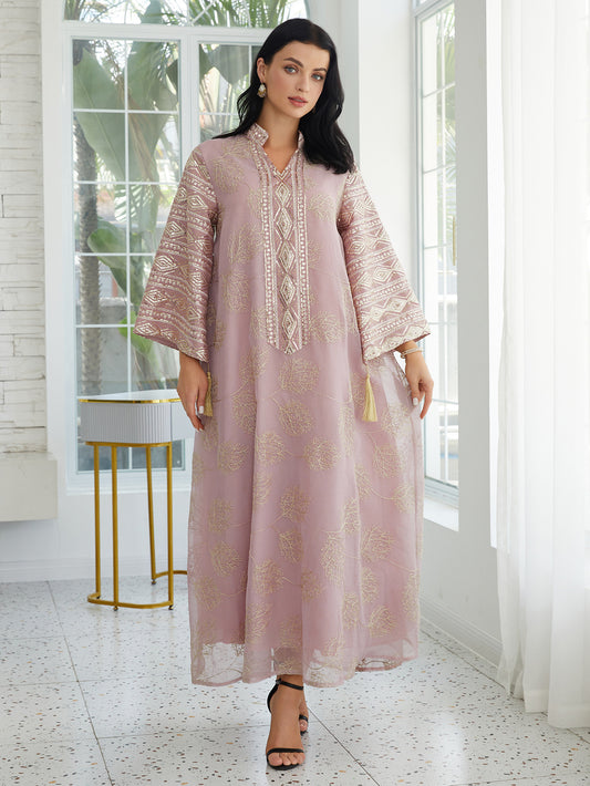 Embroidered sequin robe