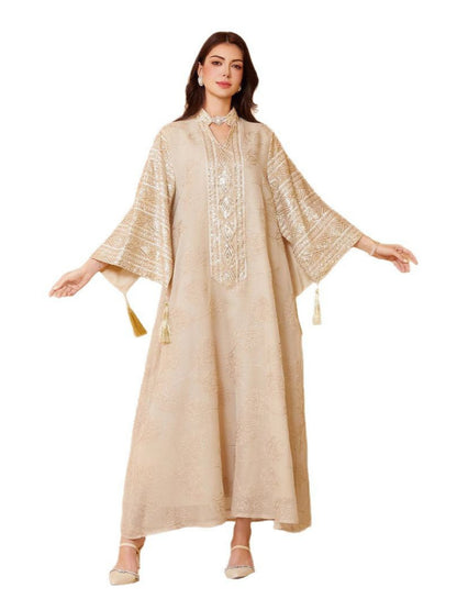 Embroidered sequin robe