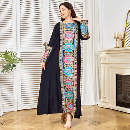 Embroidered sequin robe
