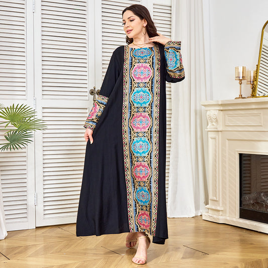 Embroidered sequin robe