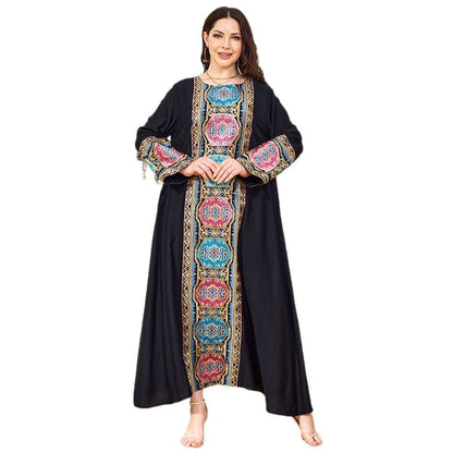 Embroidered sequin robe