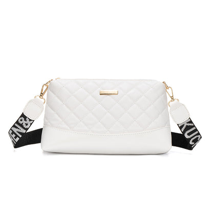 Embroidered Shoulder Bag - Small Square Bag for Women