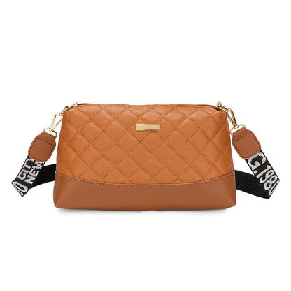 Embroidered Shoulder Bag - Small Square Bag for Women