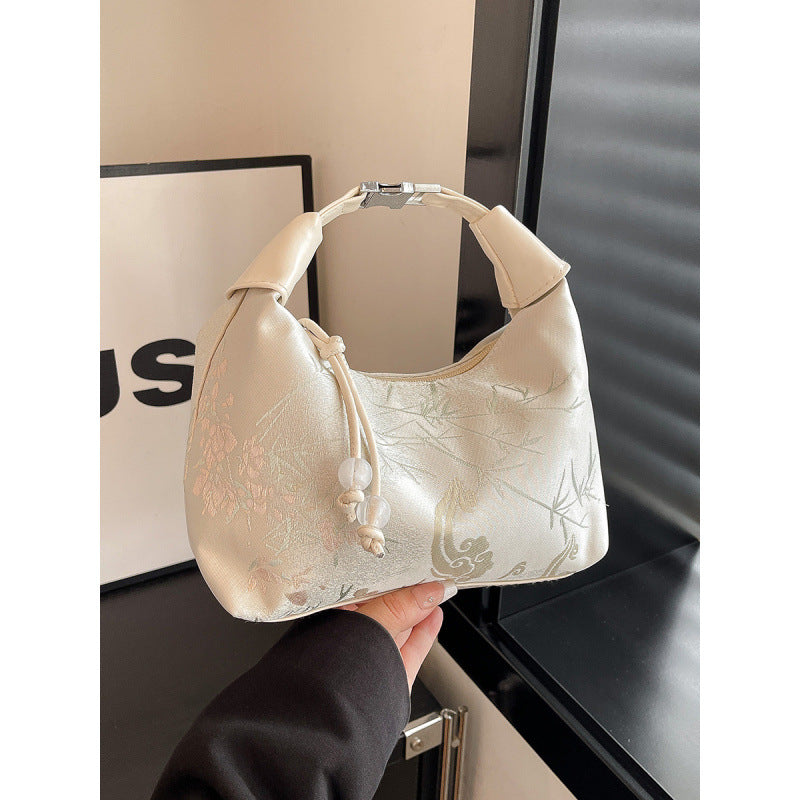 Embroidered small crossbody bag