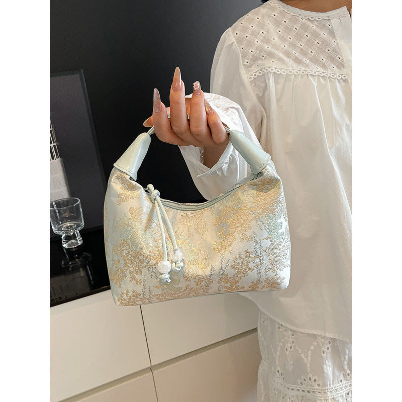 Embroidered small crossbody bag