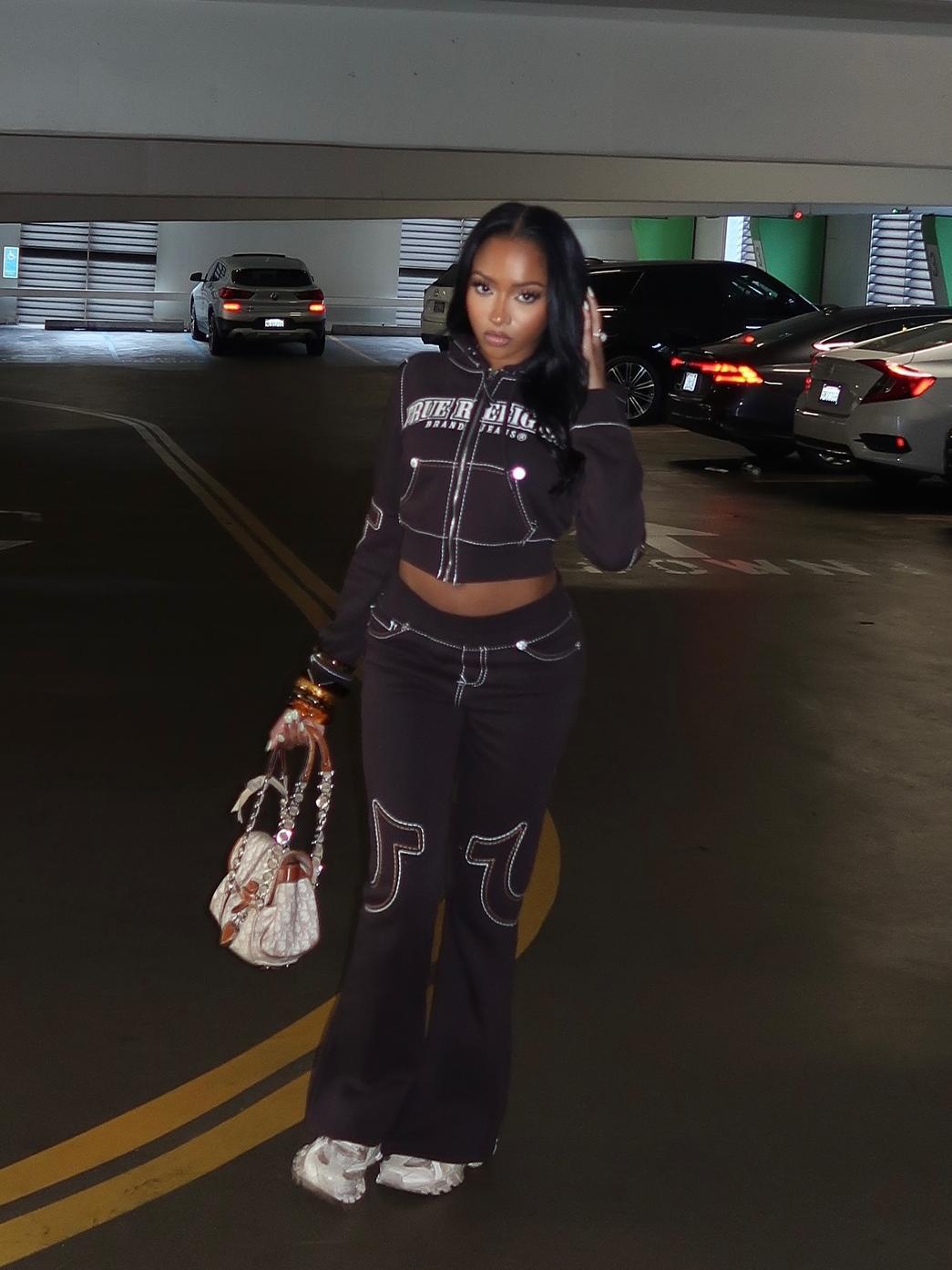 Embroidered Sweatshirt Sports Suit
