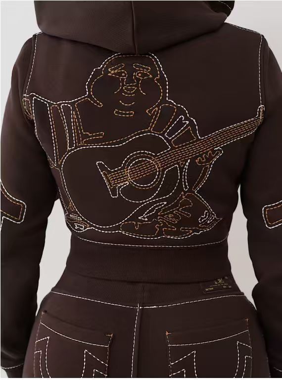 Embroidered Sweatshirt Sports Suit