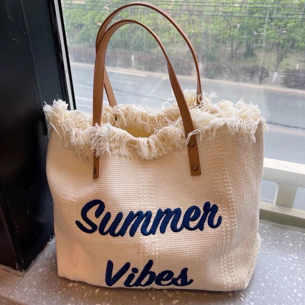 Embroidered Tote Bag