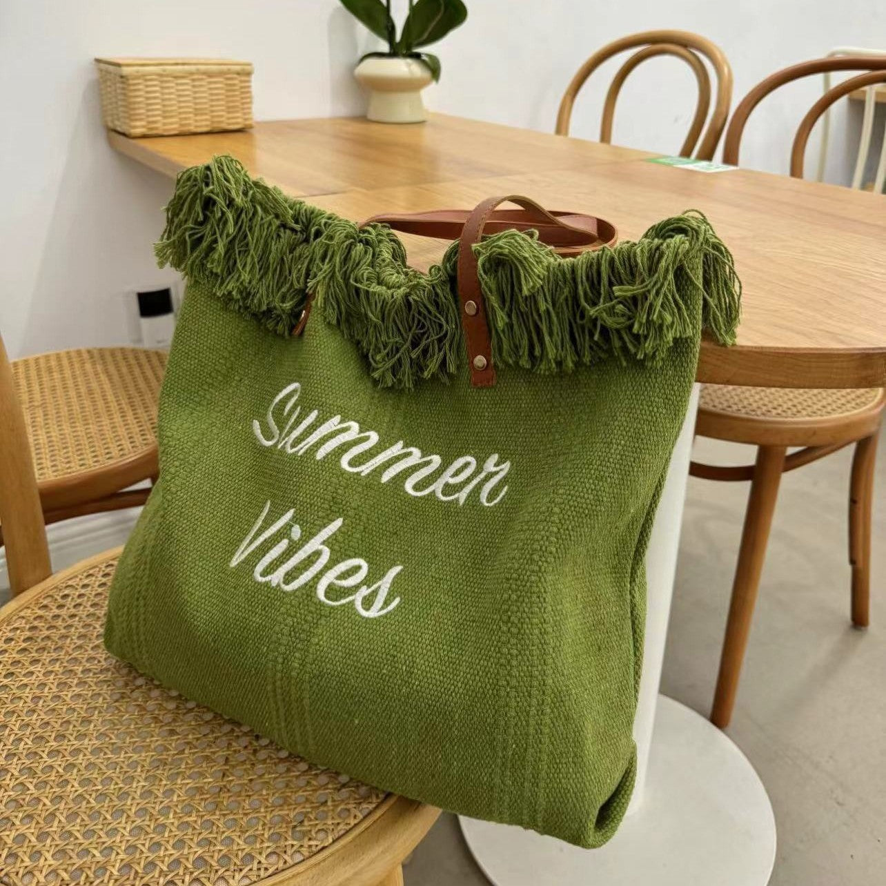 Embroidered Tote Bag