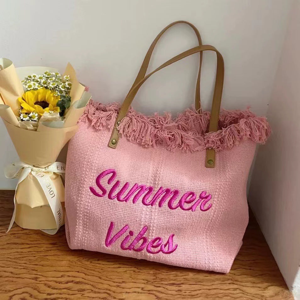 Embroidered Tote Bag