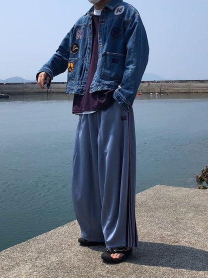 embroidered track pants