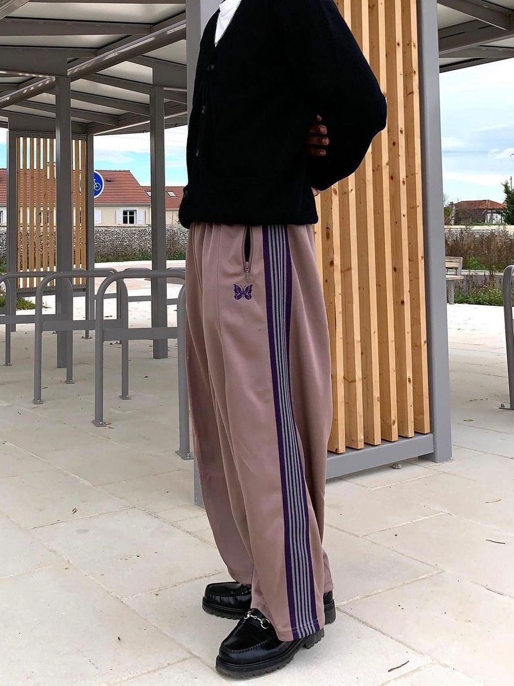 embroidered track pants