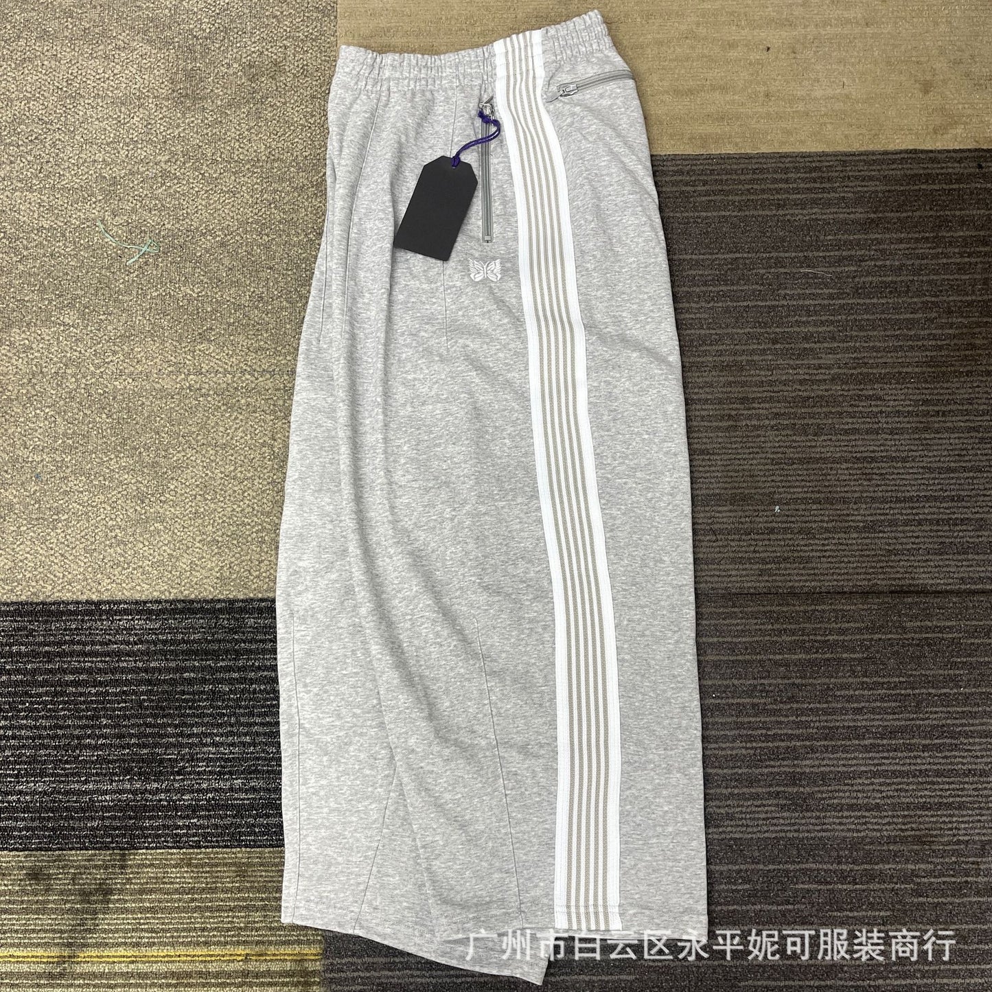 embroidered track pants