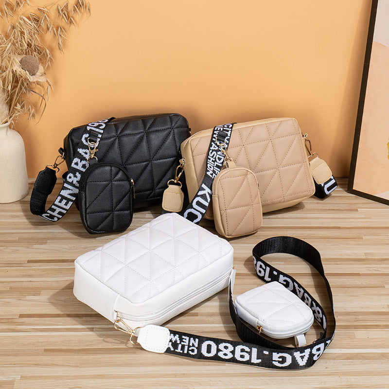 Embroidered Two-Piece Crossbody Bag Set